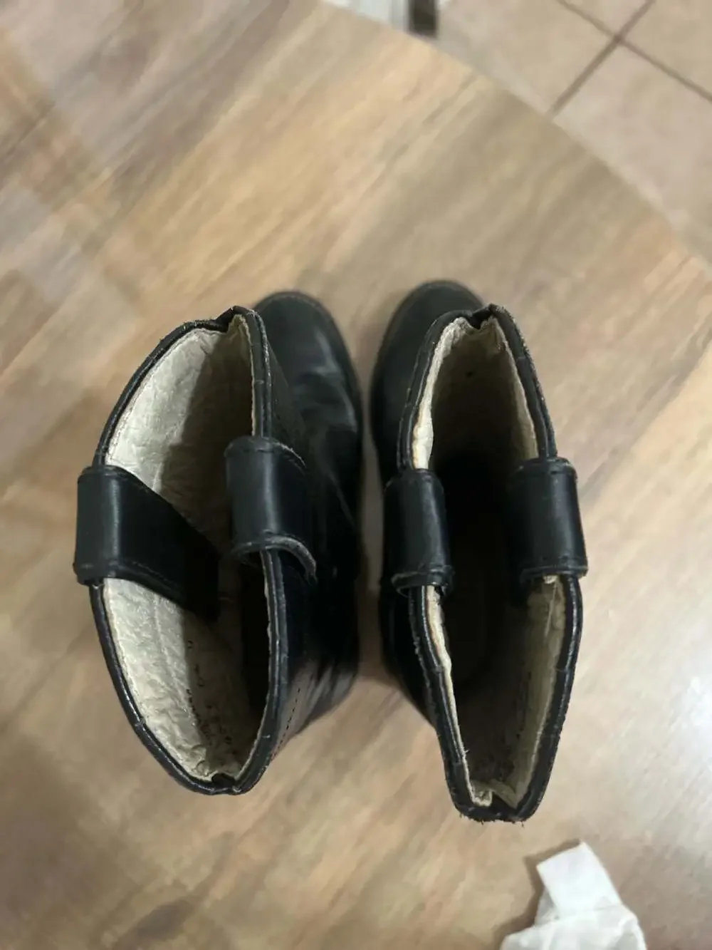 Justin Black Leather Toddler Roper Cowboy Boots Size 10.5D Style 37020